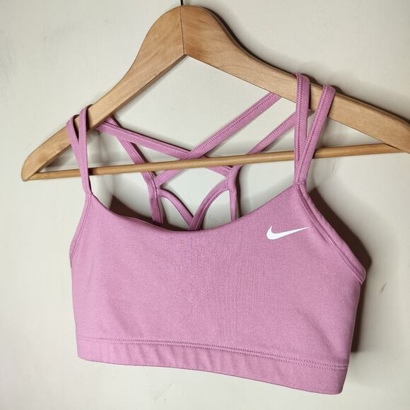 Nike Pink Sports Bra AQ8686 Light Support Strappy - Picture 2 of 6